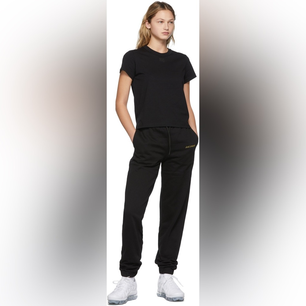 Axel Arigato Black Trademark Lounge Pants joggers size Medium 100% cotton